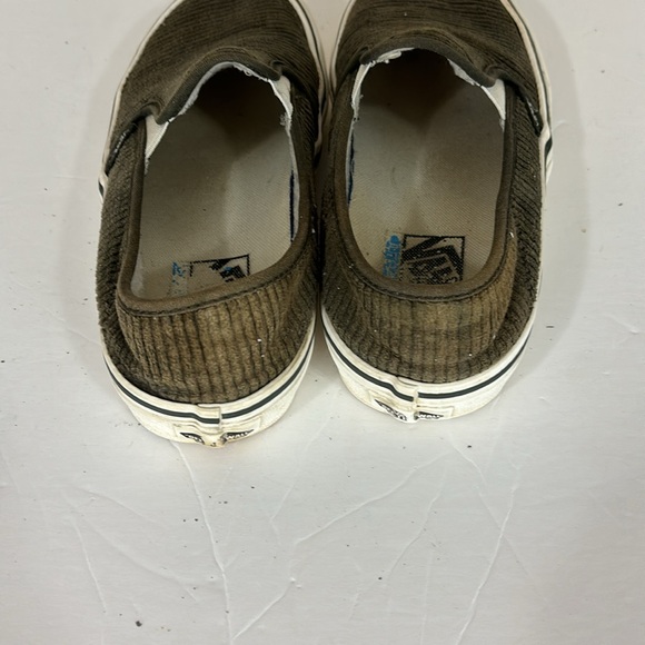 Vans Olive Corduroy Slip on Shoes M6.5 W8 - Picture 4 of 14